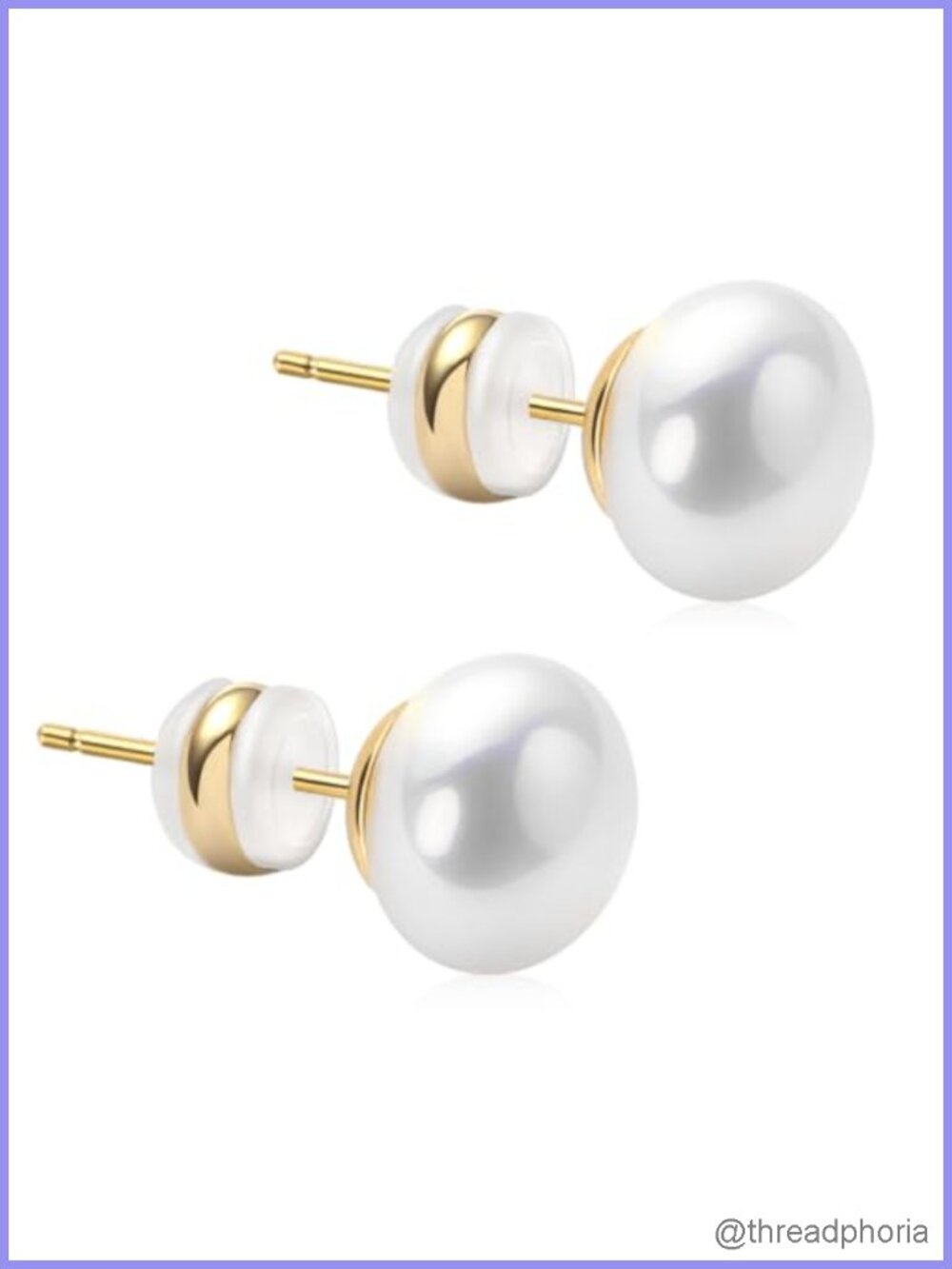 Pearl Stud Earrings S925 Sterling Silver Posts Women Jewelry Gift